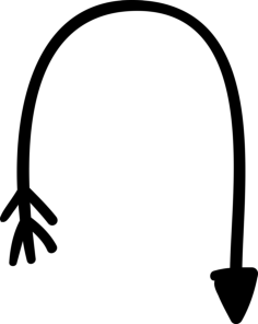 Curved Downward Arrow Stencil Svg Vector, Free Vectors File